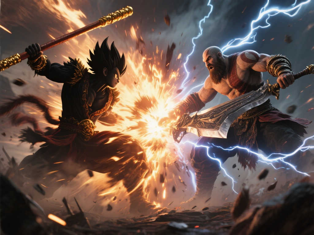 黑悟空对决奎爷!Up主打造震撼特效燃爆对战 黑悟空对决奎爷!Up主打造震撼特效燃爆对战